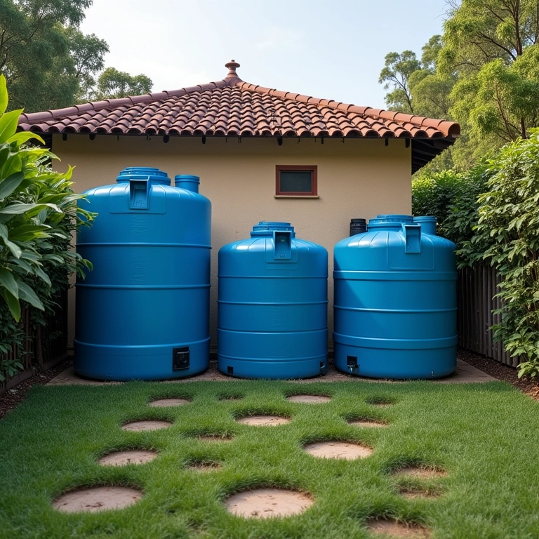 Tamanho ideal do reservatório de água da chuva.