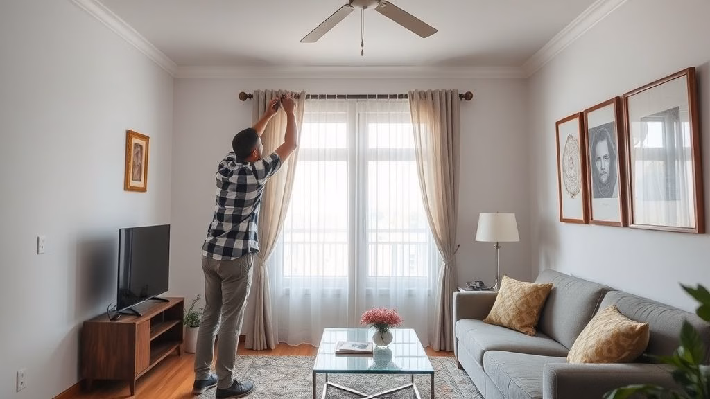 Instalação profissional de cortinas: dicas e cuidados para uma instalação perfeita. Contrate um profissional para instalar suas cortinas.