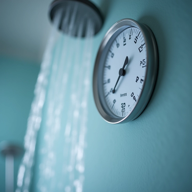 Verifique a pressão da água para chuveiro de teto.