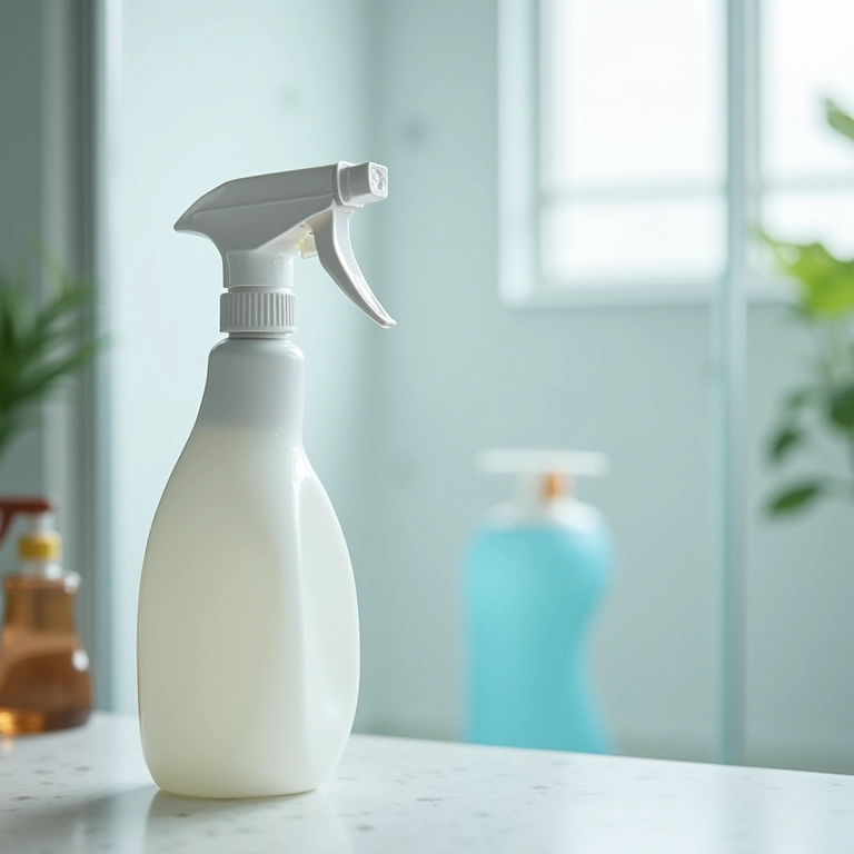 Vinagre branco para limpar box de vidro.