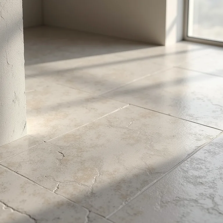 Acabamento de cimento queimado em piso de cimento polimérico