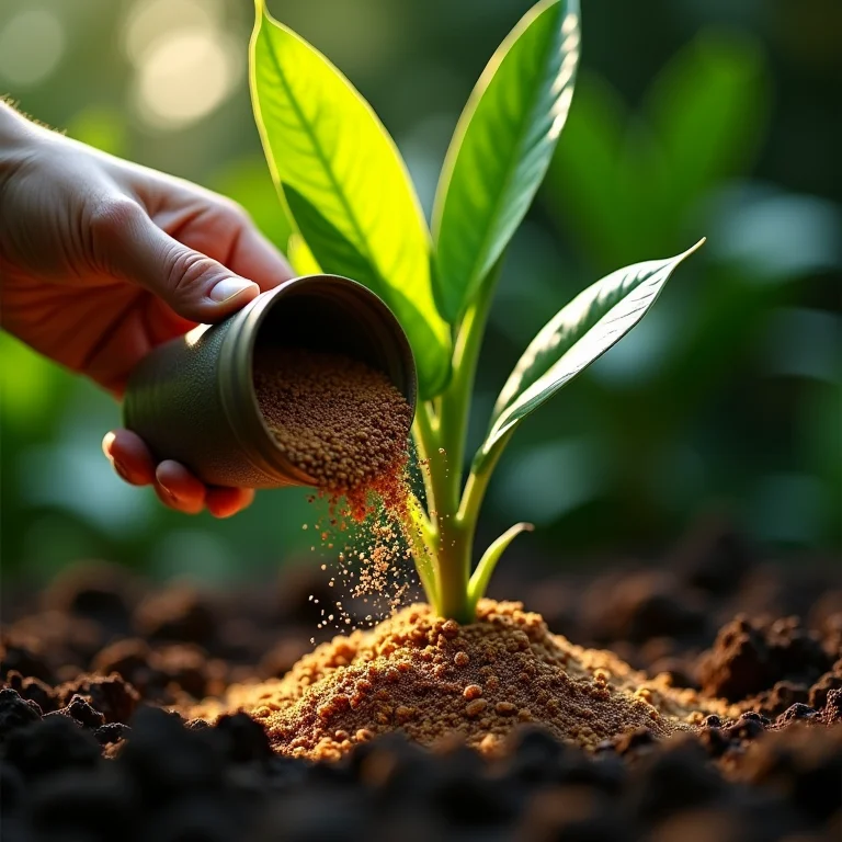 Adubando o solo da Aglaonema