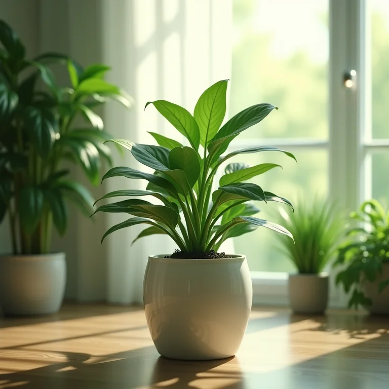 Aglaonema em ambiente com umidade controlada