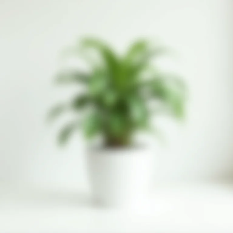 Aglaonema Silver Bay em vaso branco minimalista