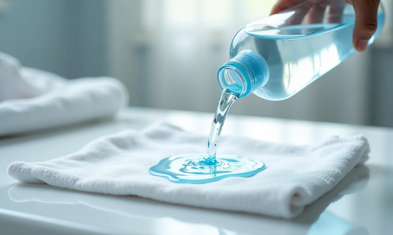 Água oxigenada Vol. 10 clareando mancha em tecido.