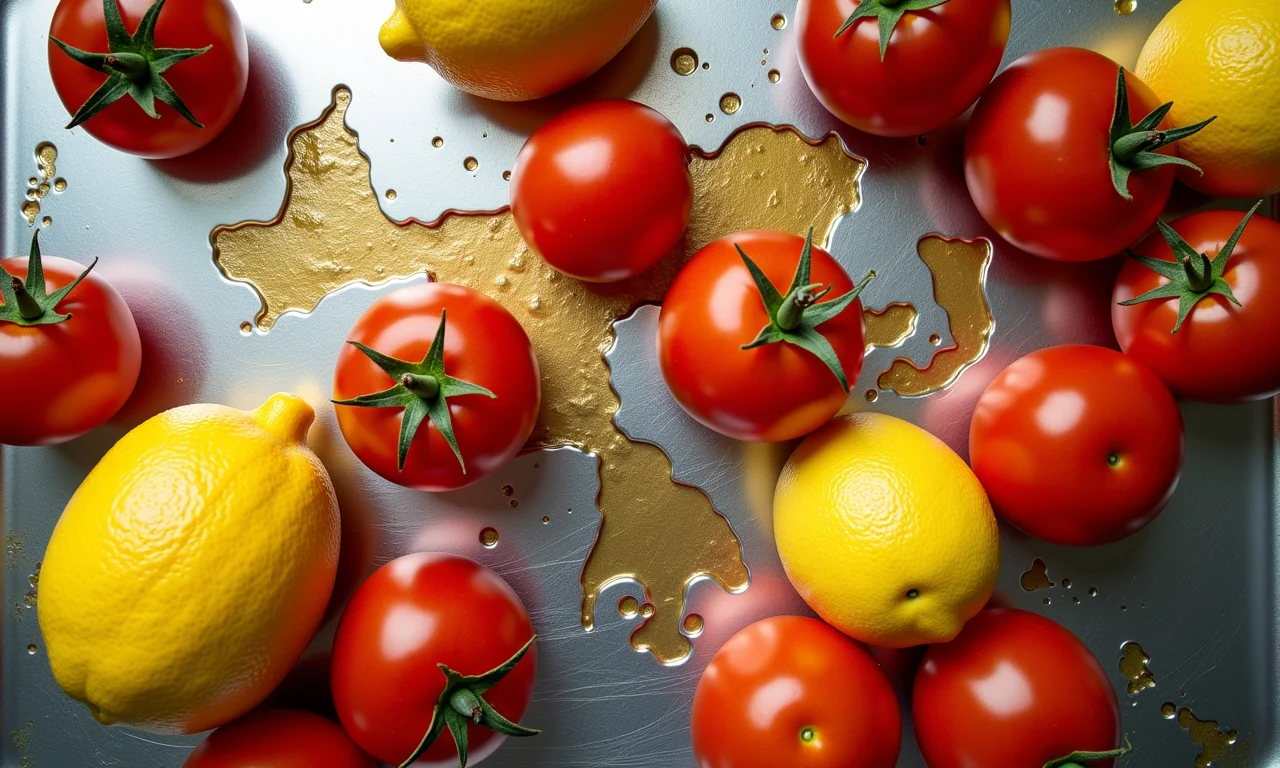 Alimentos ácidos em contato com assadeira de alumínio.