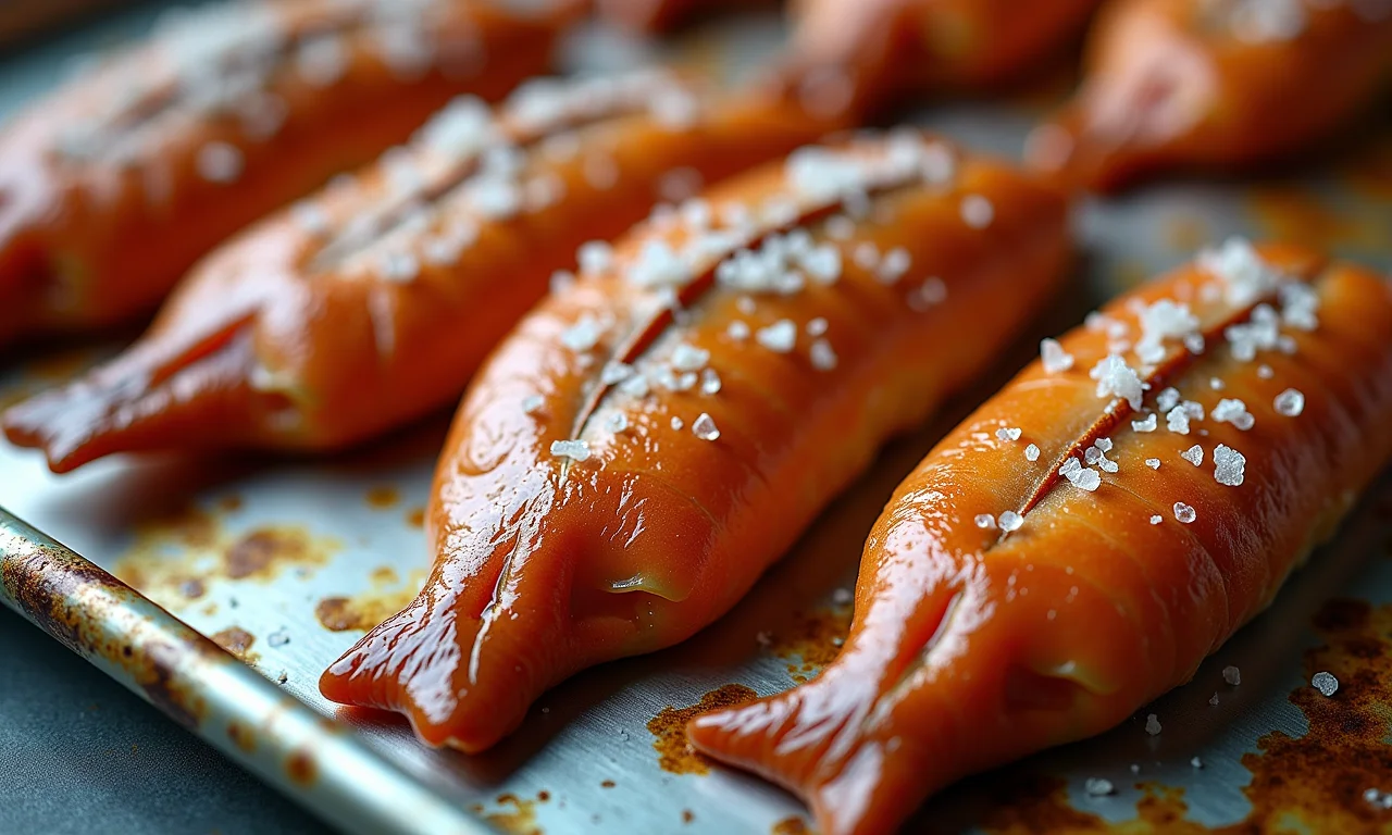 Alimentos salgados em assadeira de alumínio.