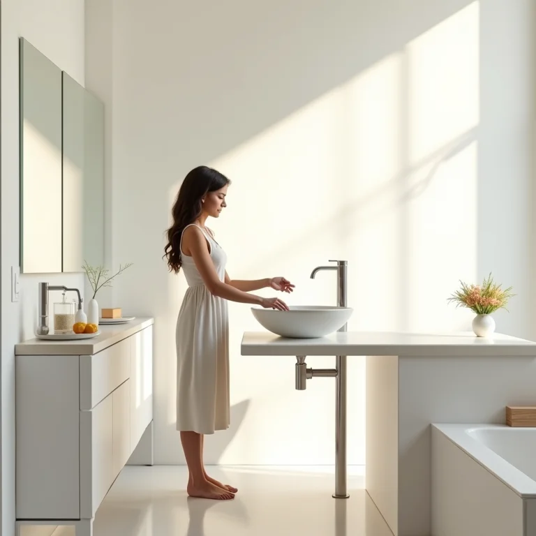 Altura ideal da bancada para diferentes tipos de cuba.