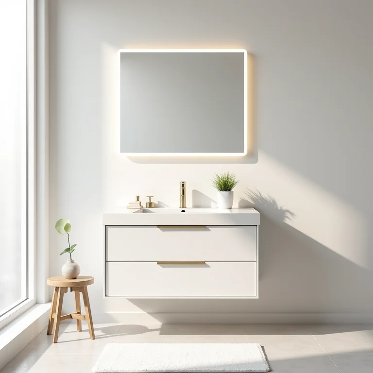 Altura padrão de uma bancada de banheiro.