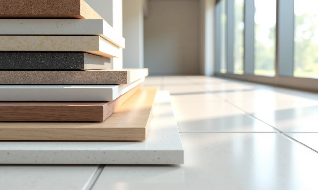 Amostras de pisos antiderrapantes para asilos.