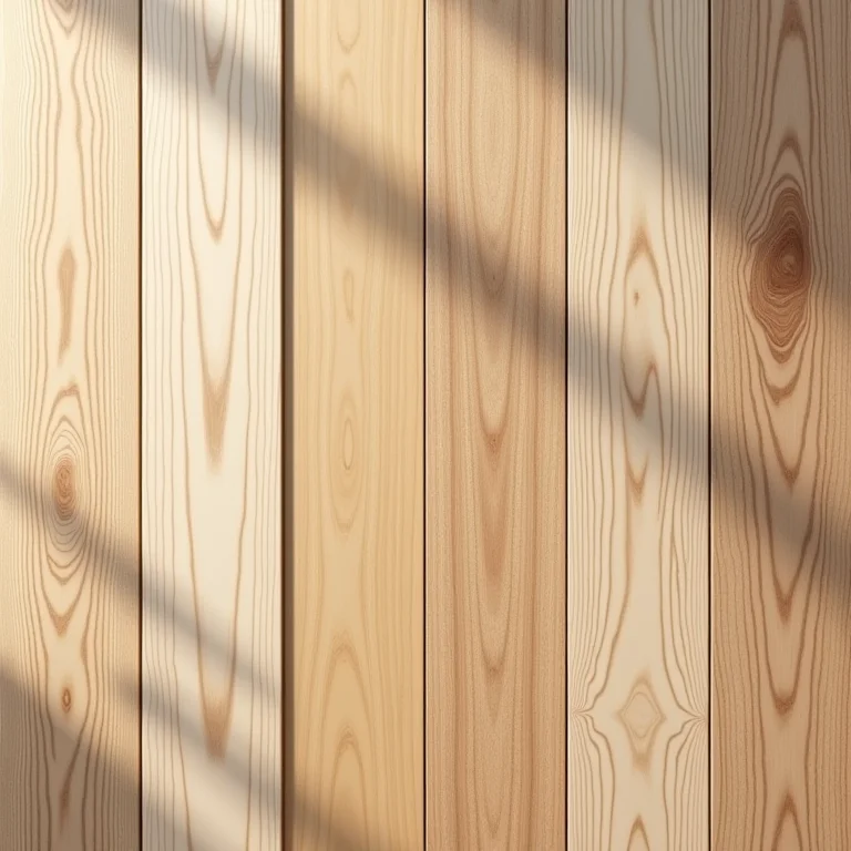 Amostras de pisos laminados com textura de madeira