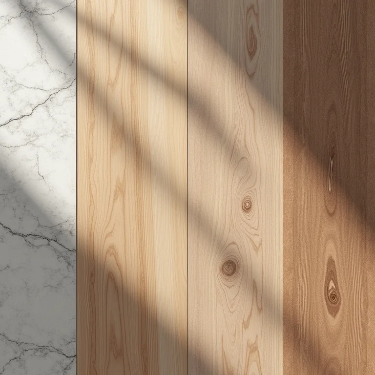 Amostras de pisos vinílicos para quarto infantil