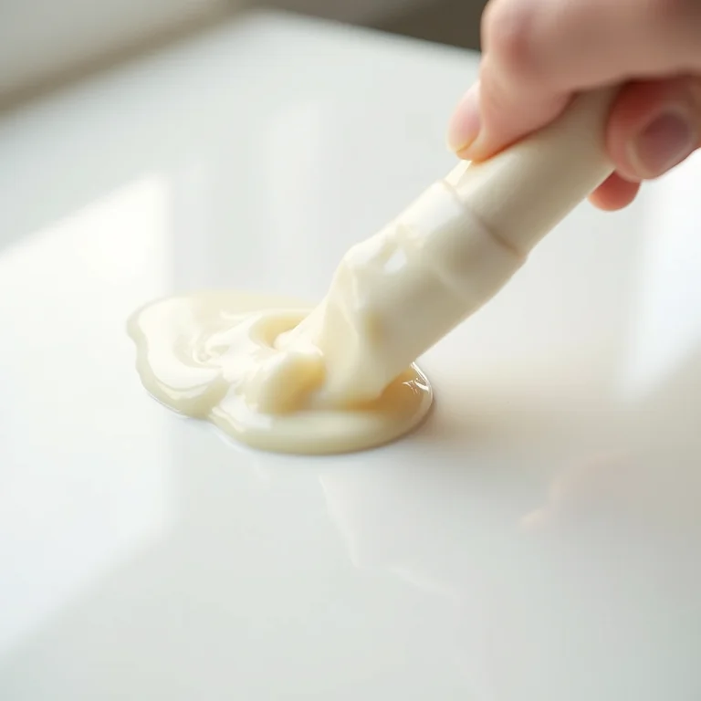 Aplicação de cera em porcelanato.