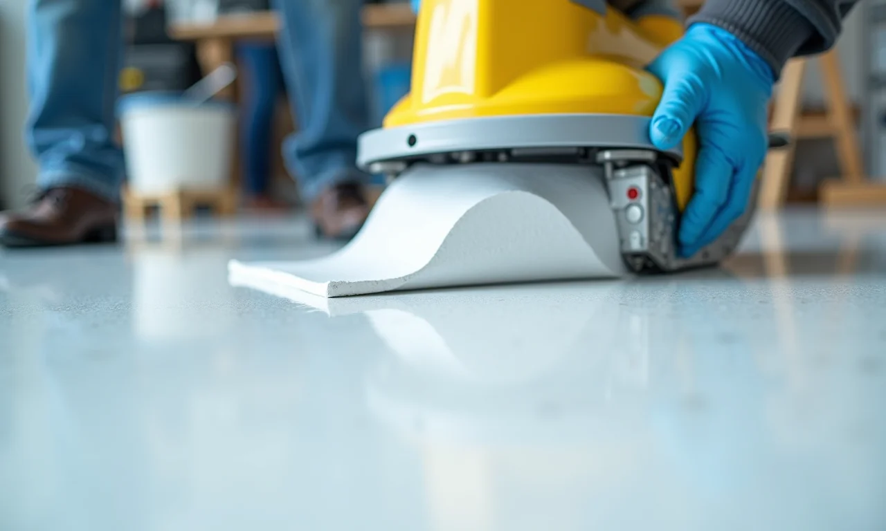 Aplicação de impermeabilizante acrílico base solvente da Drylevis em piso Fulget.