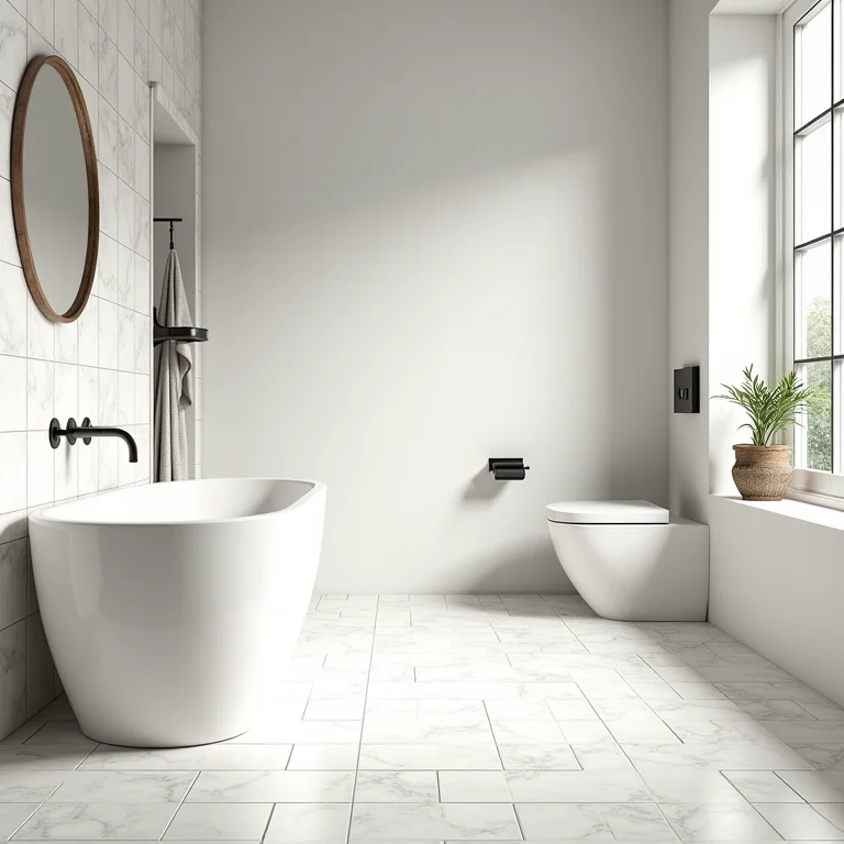 Aplicação de piso vinílico adesivo em banheiro, uma alternativa rápida e sem sujeira.