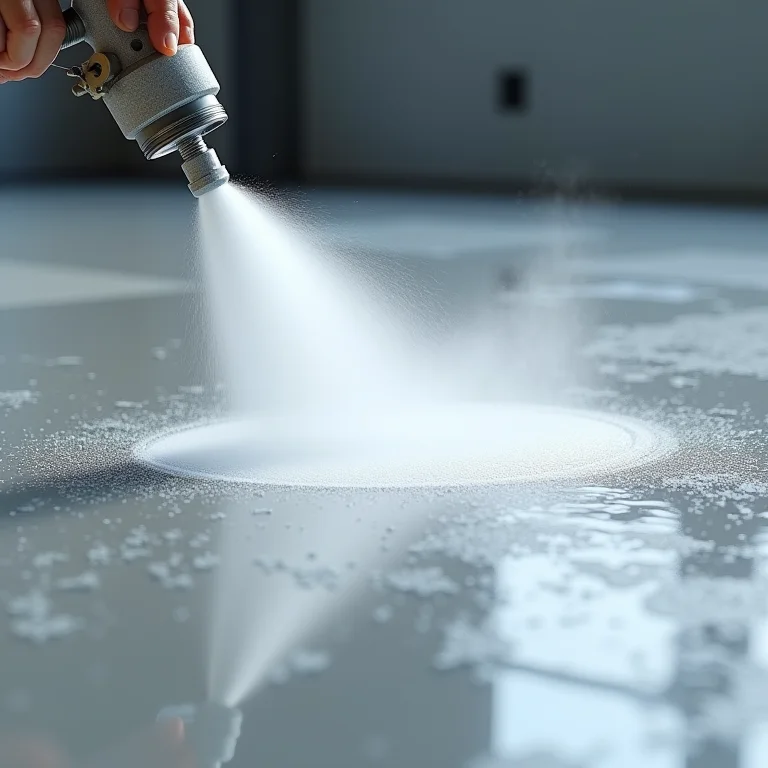 Aplicação de poliuretano em laje