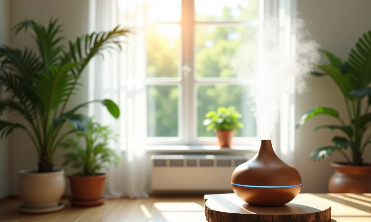 Ar fresco saindo de um ar condicionado limpo em sala de estar.