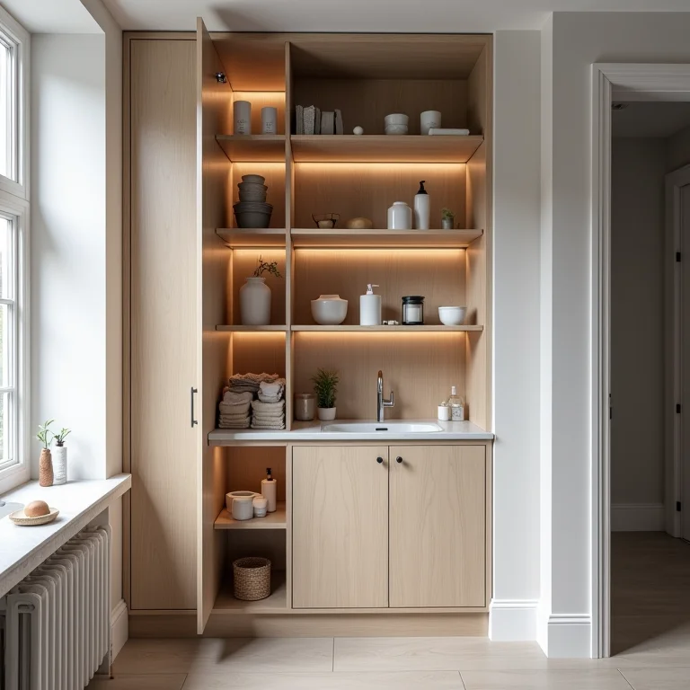 Armário de banheiro funcional com soluções inteligentes