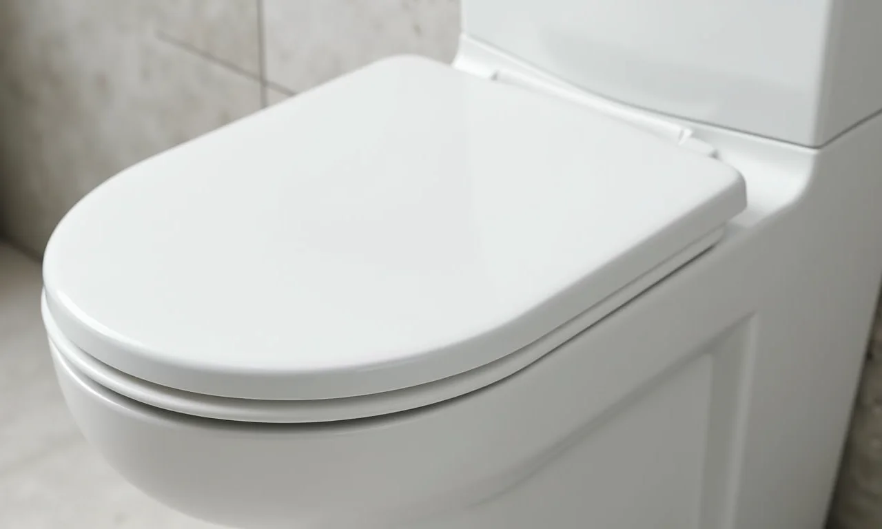 Assento sanitário de poliéster destacando sua durabilidade e praticidade.