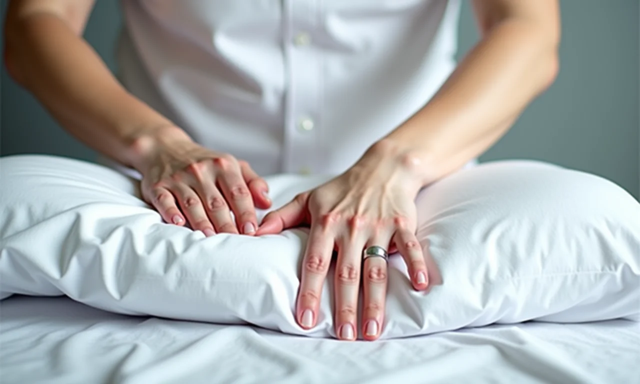 Atenção aos detalhes ao dobrar lençóis de elástico.