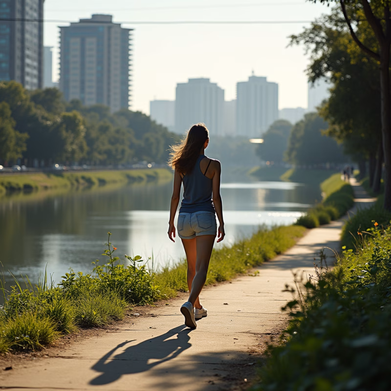 Passeio relaxante na Avenida Beira Rio, Joinville.