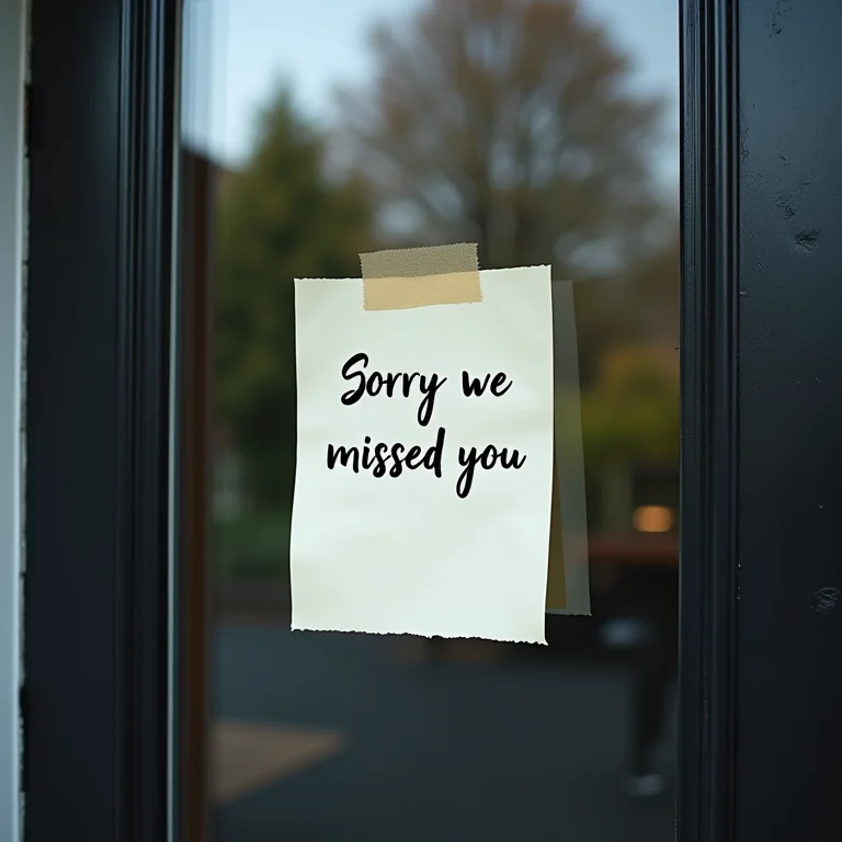 Aviso de 'não encontramos ninguém' na porta sem tentativas anteriores