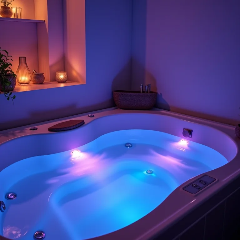 Banheira de hidromassagem com cromoterapia