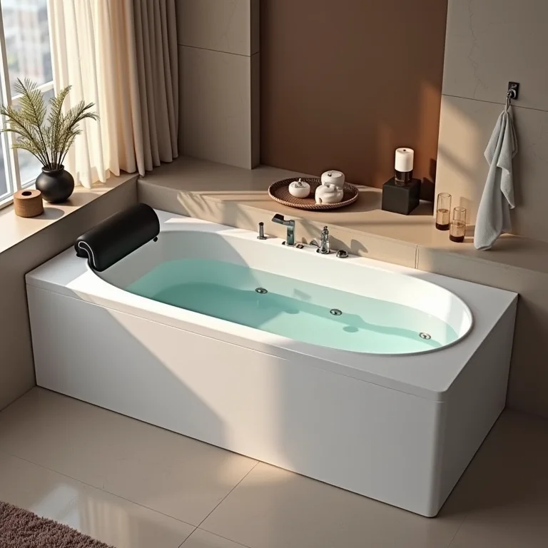 Banheira de hidromassagem dupla, ideal para relaxar em casal