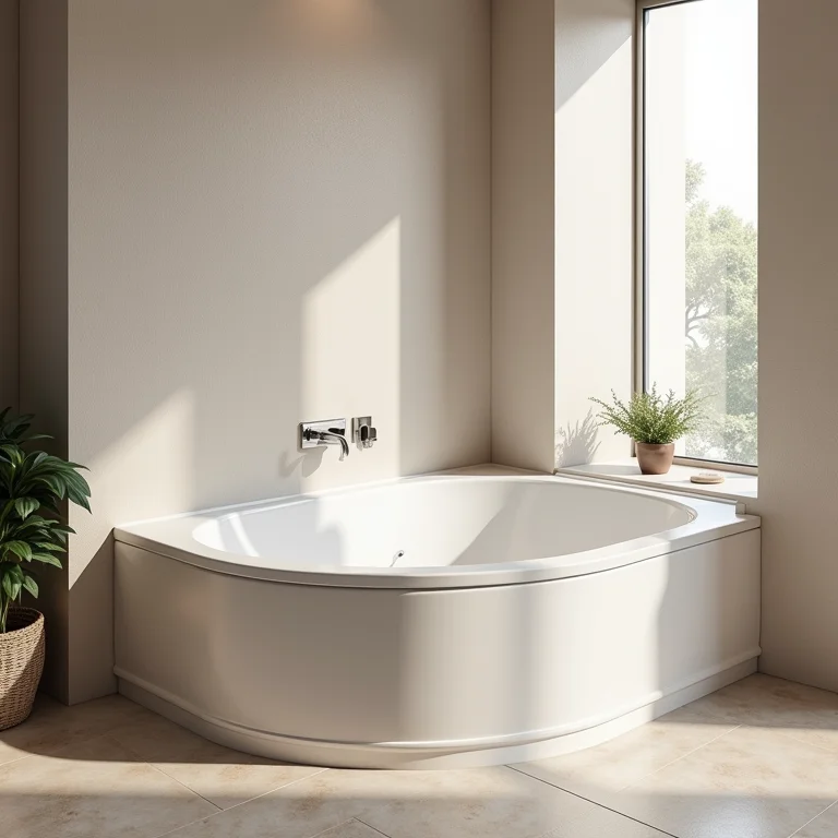 Banheira de hidromassagem em espaço compacto