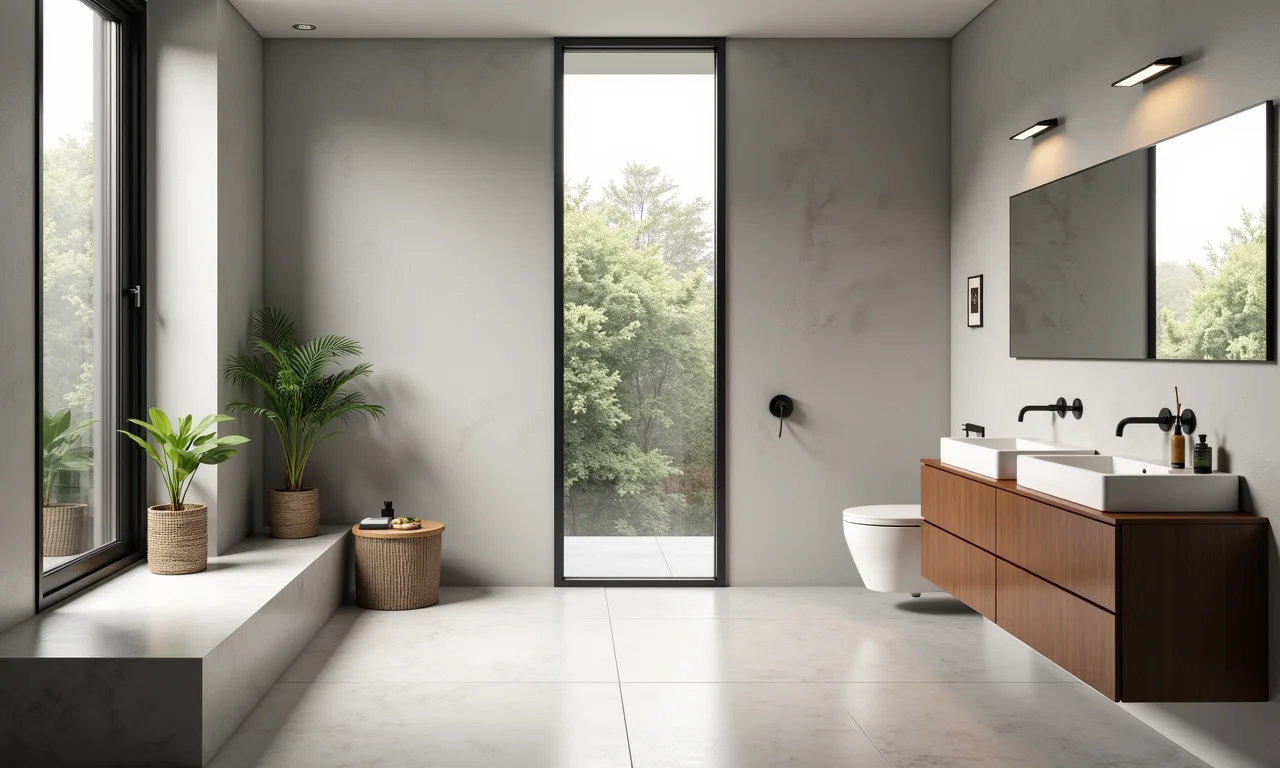 Banheiro com porcelanato Portobello e design moderno.