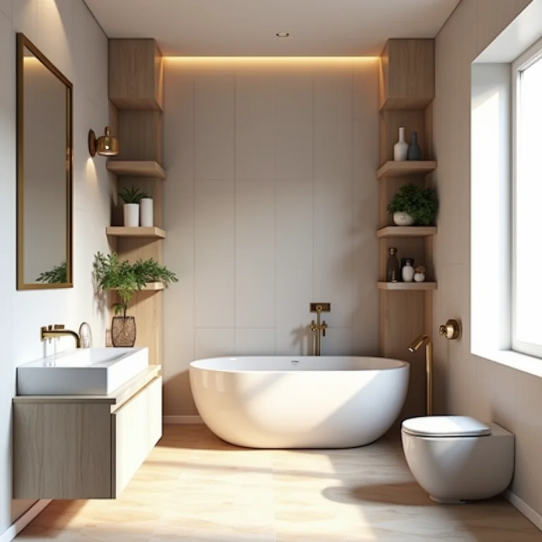 Banheiro pequeno sem aproveitamento vertical antes da reforma