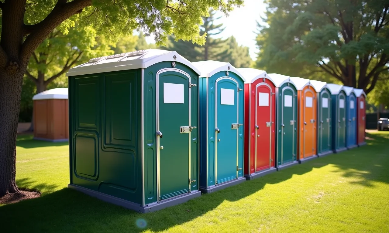 Banheiro químico alugado para festa de casamento.