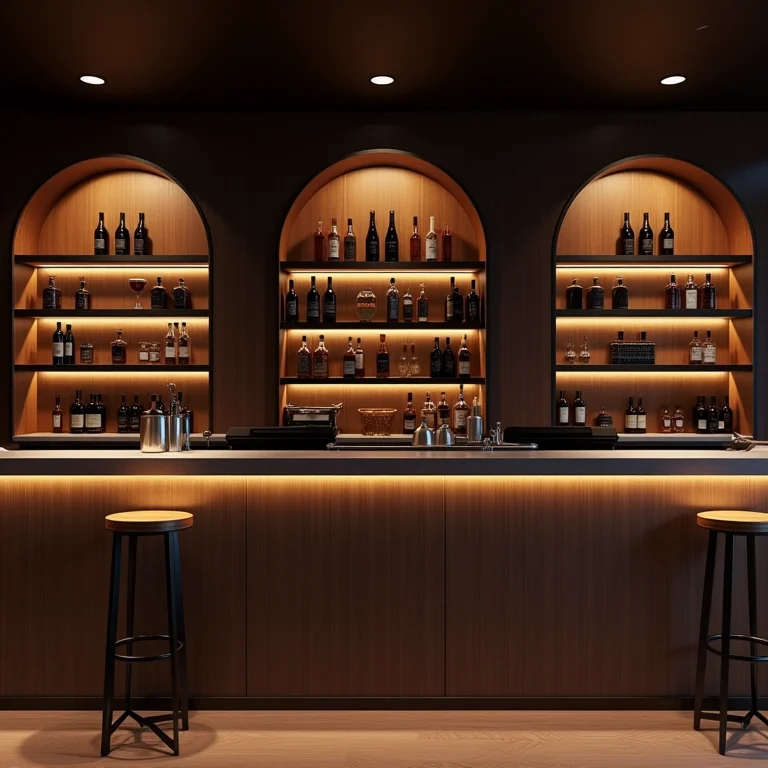 Bar sem acessórios e elementos decorativos.