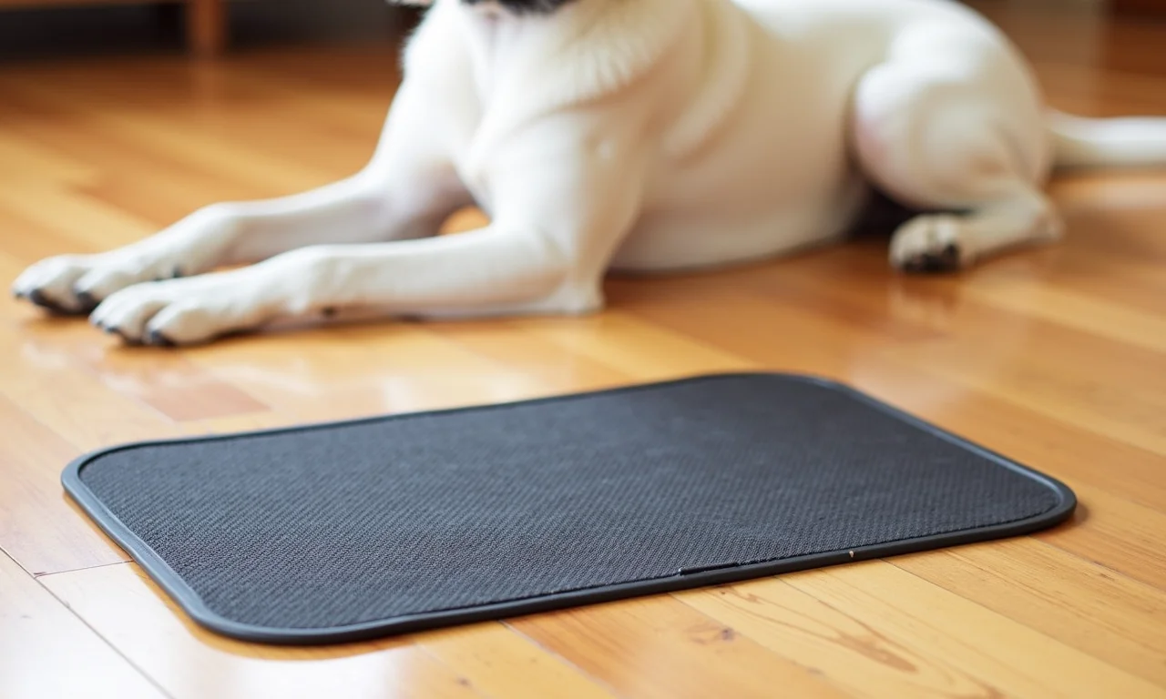 Base antiderrapante de tapete higiênico para cães.