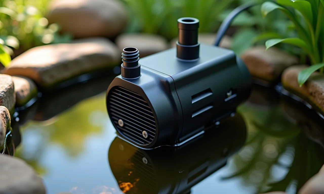 Bomba submersa silenciosa para mini lago.