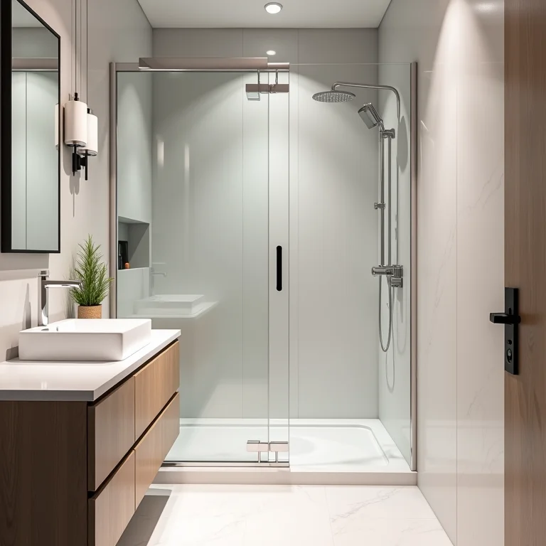 Box de banheiro grande em um banheiro pequeno antes da reforma