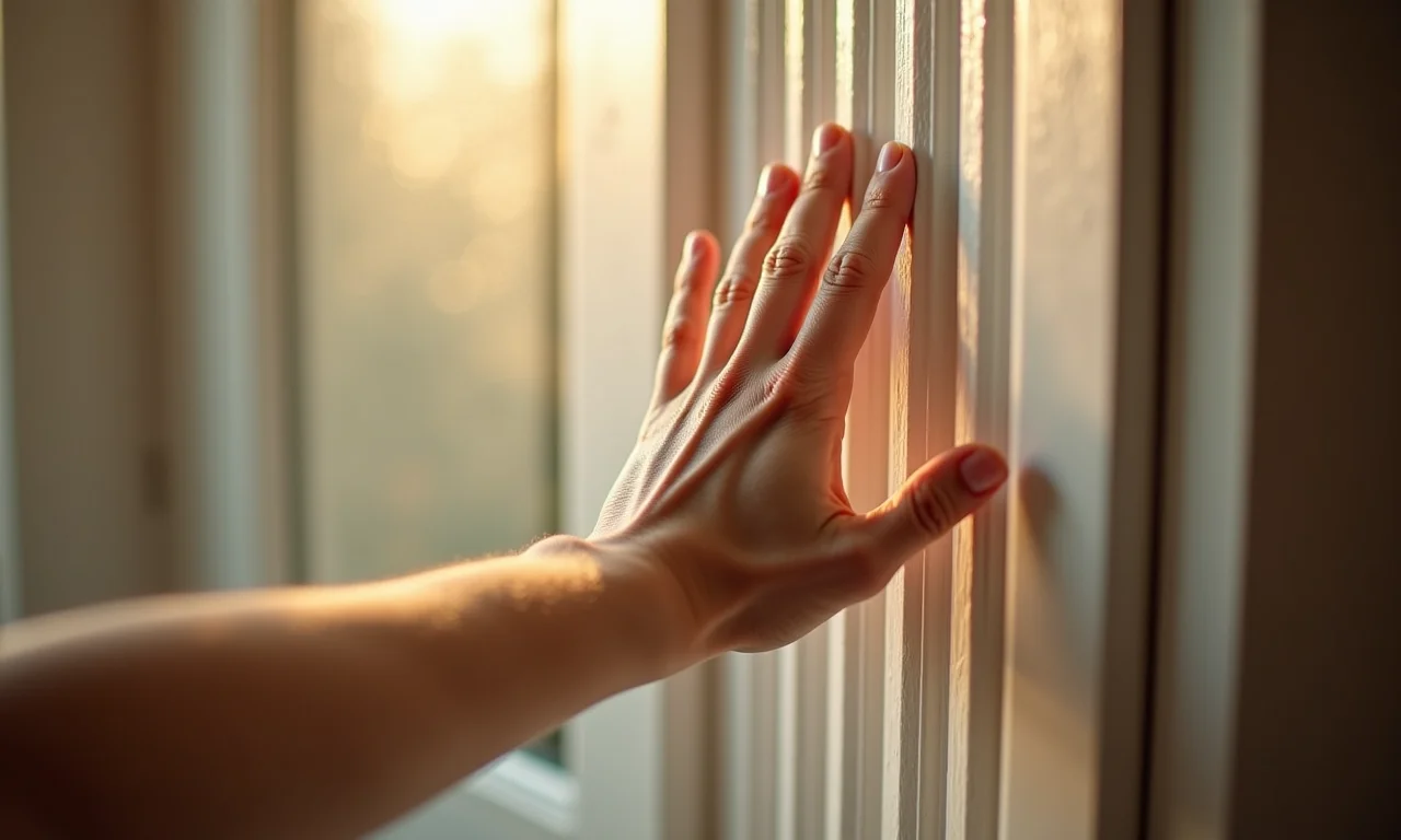 Box sanfonado com trilhos levemente sujos, mostrando a importância da limpeza regular.