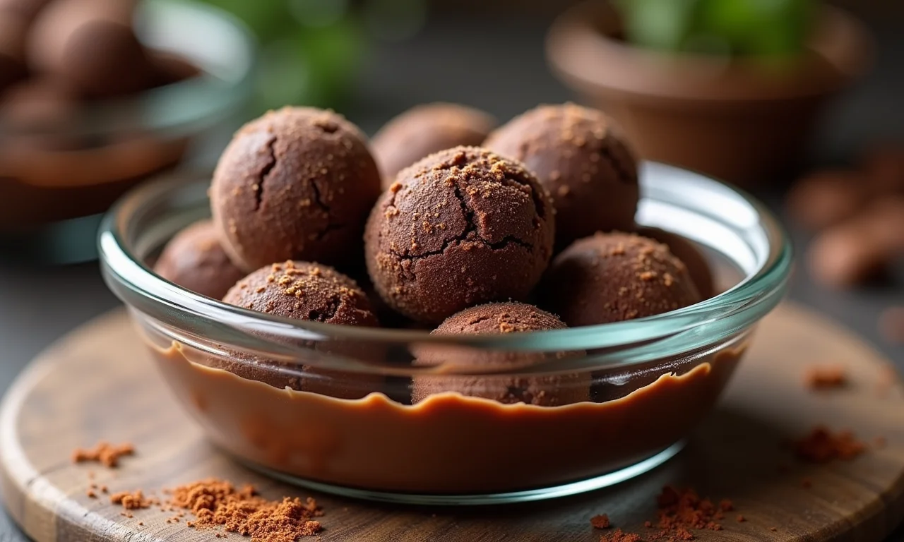 Brigadeiro gourmet no pote, doce brasileiro sofisticado.