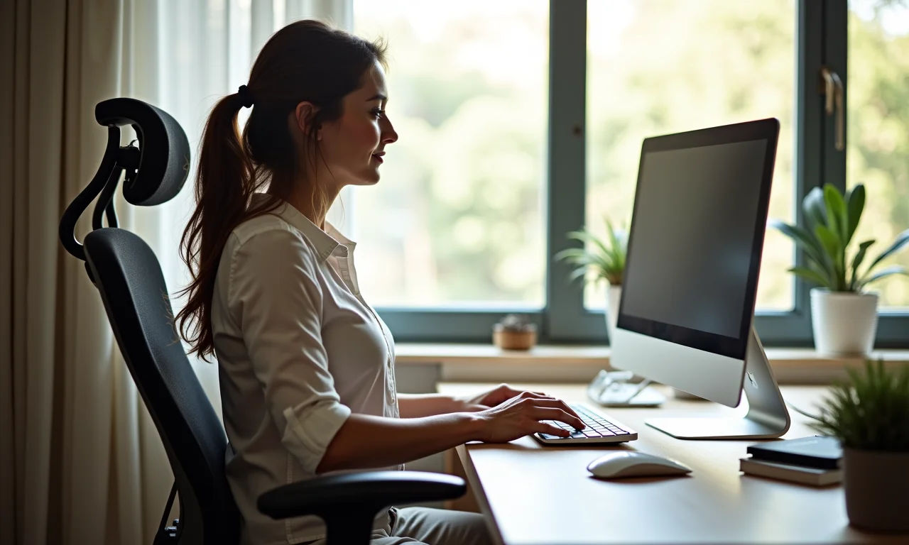 Cadeira ergonômica para conforto e saúde no trabalho.