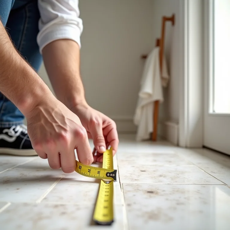 Calculando a quantidade de material para a reforma do piso do banheiro