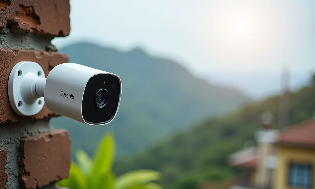 Câmera 360 Wi-Fi resistente a intempéries, uso externo.