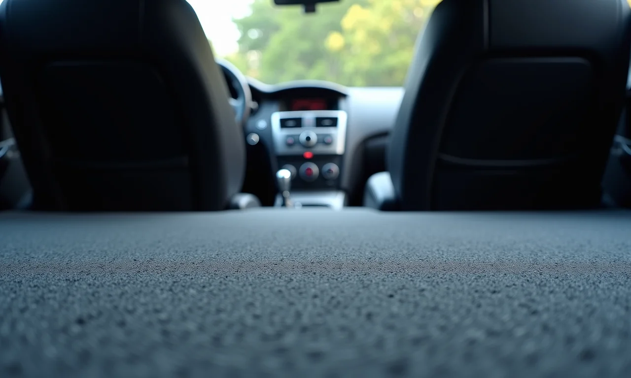 Carpete de carro limpo e bem conservado.