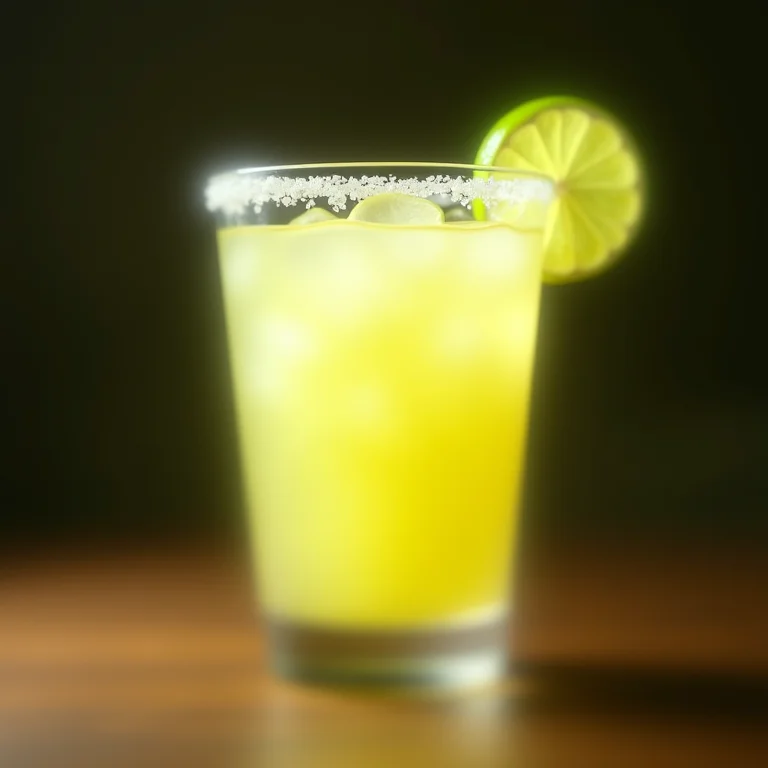 Close-up de uma taça Margarita com sal e limão