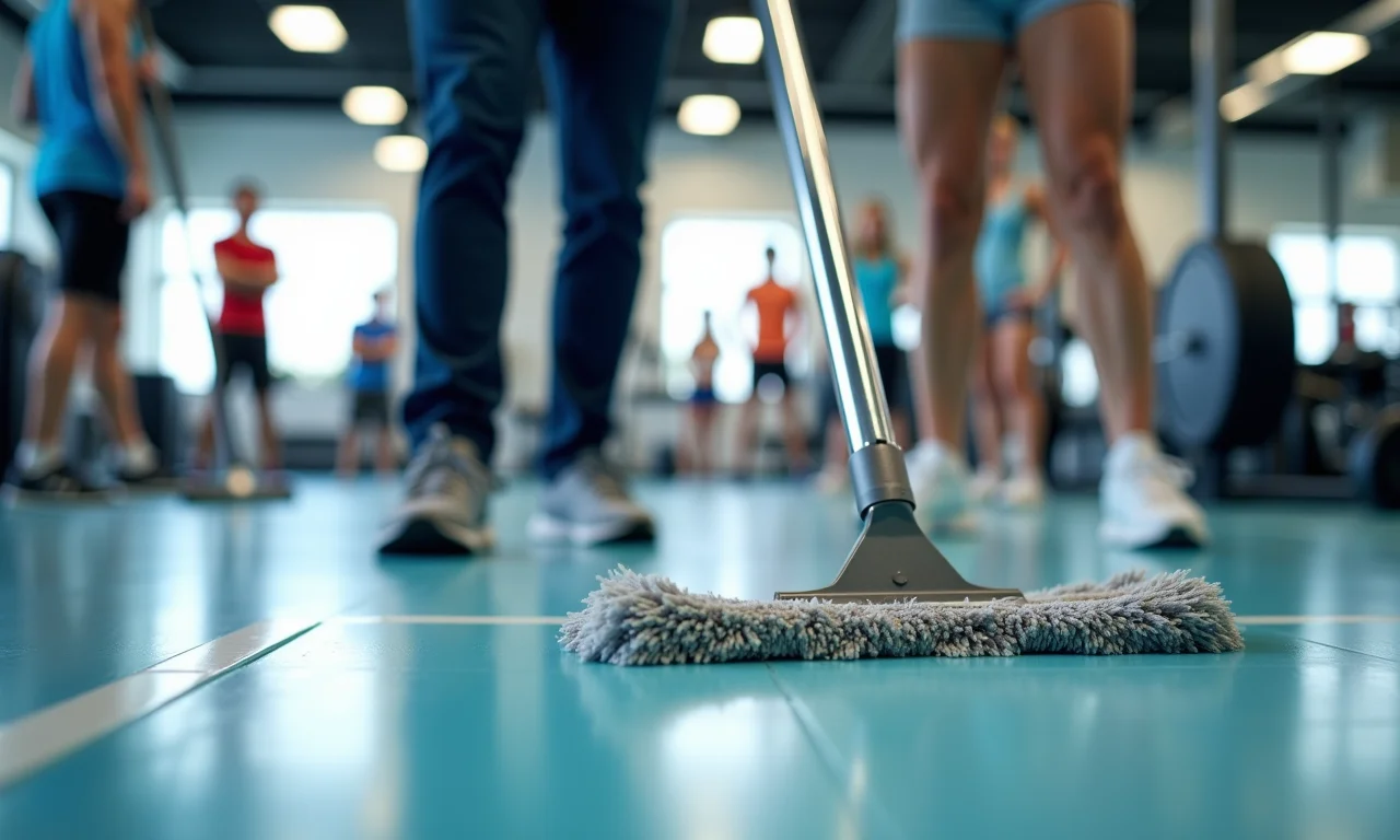 Como limpar corretamente o piso emborrachado da academia.