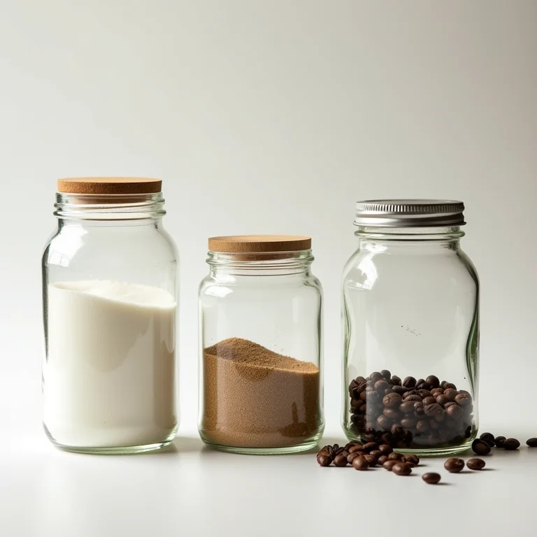 Comparativo entre potes de vidro e outros materiais