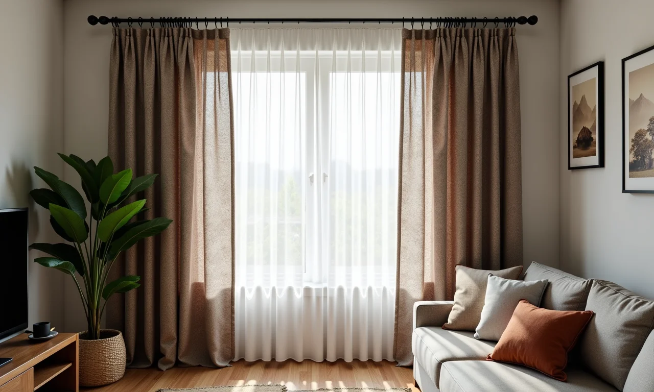 Cortinas personalizadas com tecidos acessíveis e estilo único em uma sala.