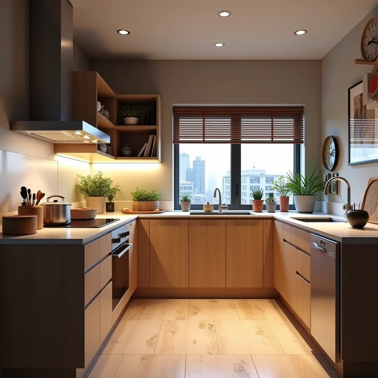 Cozinha com layout ineficiente e triângulo de trabalho mal planejado