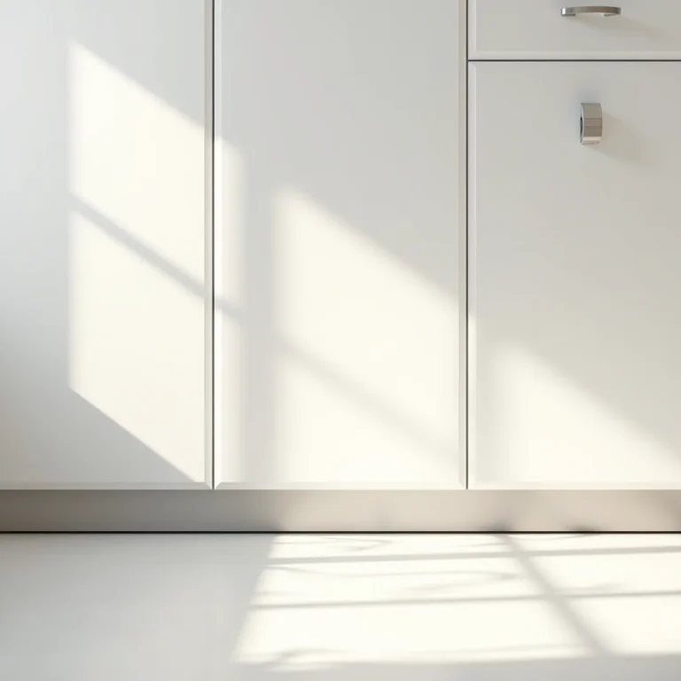 Cozinha moderna com rodapé de alumínio