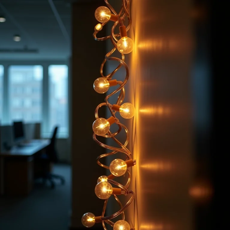 Decoração de Natal insegura em escritório