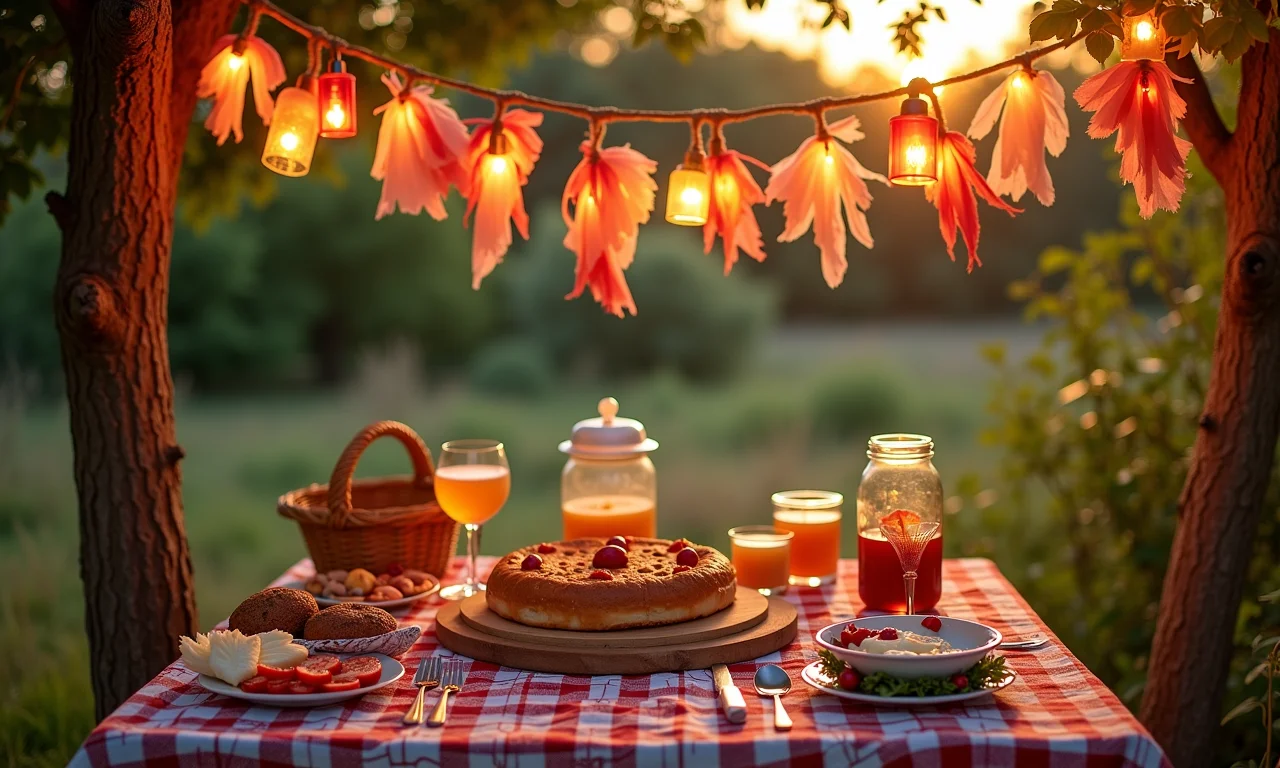 Decoração sustentável para piquenique inesquecível.